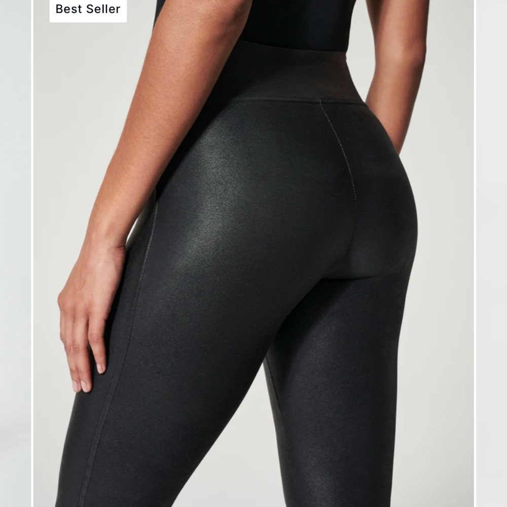 Spanx Black Faux Leather Leggings